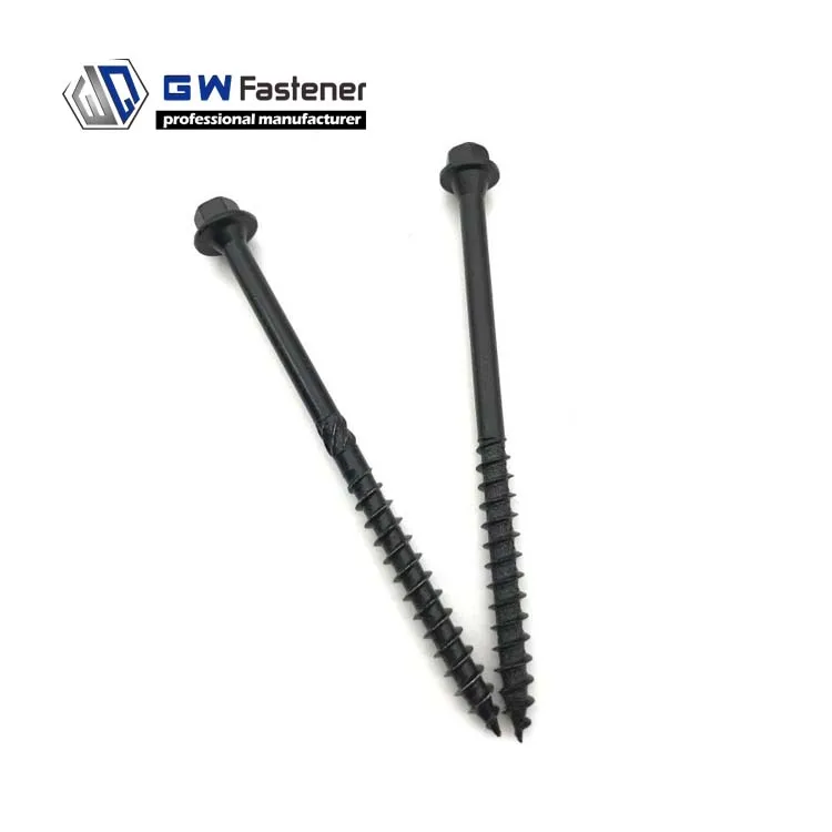 Heavy Duty Black Timber / Log / Landscaping Wood Screws Landscaping