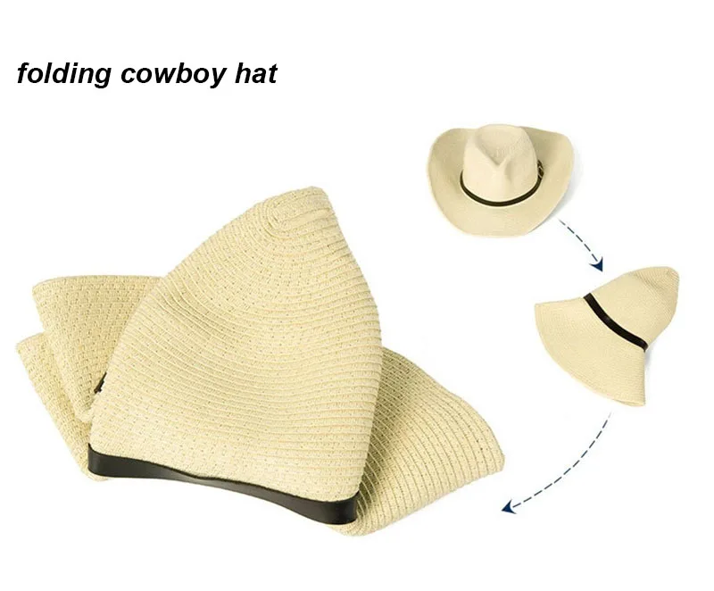 High Quality Mexico Folding Cowboy Hat Foldable