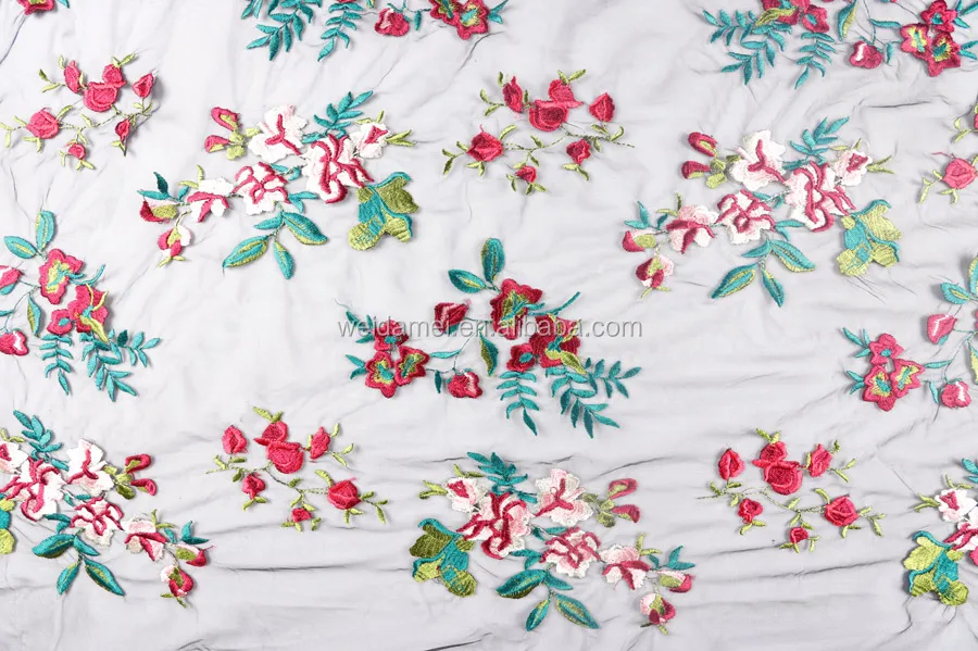 Black Mesh Embroidery Lace Fabric