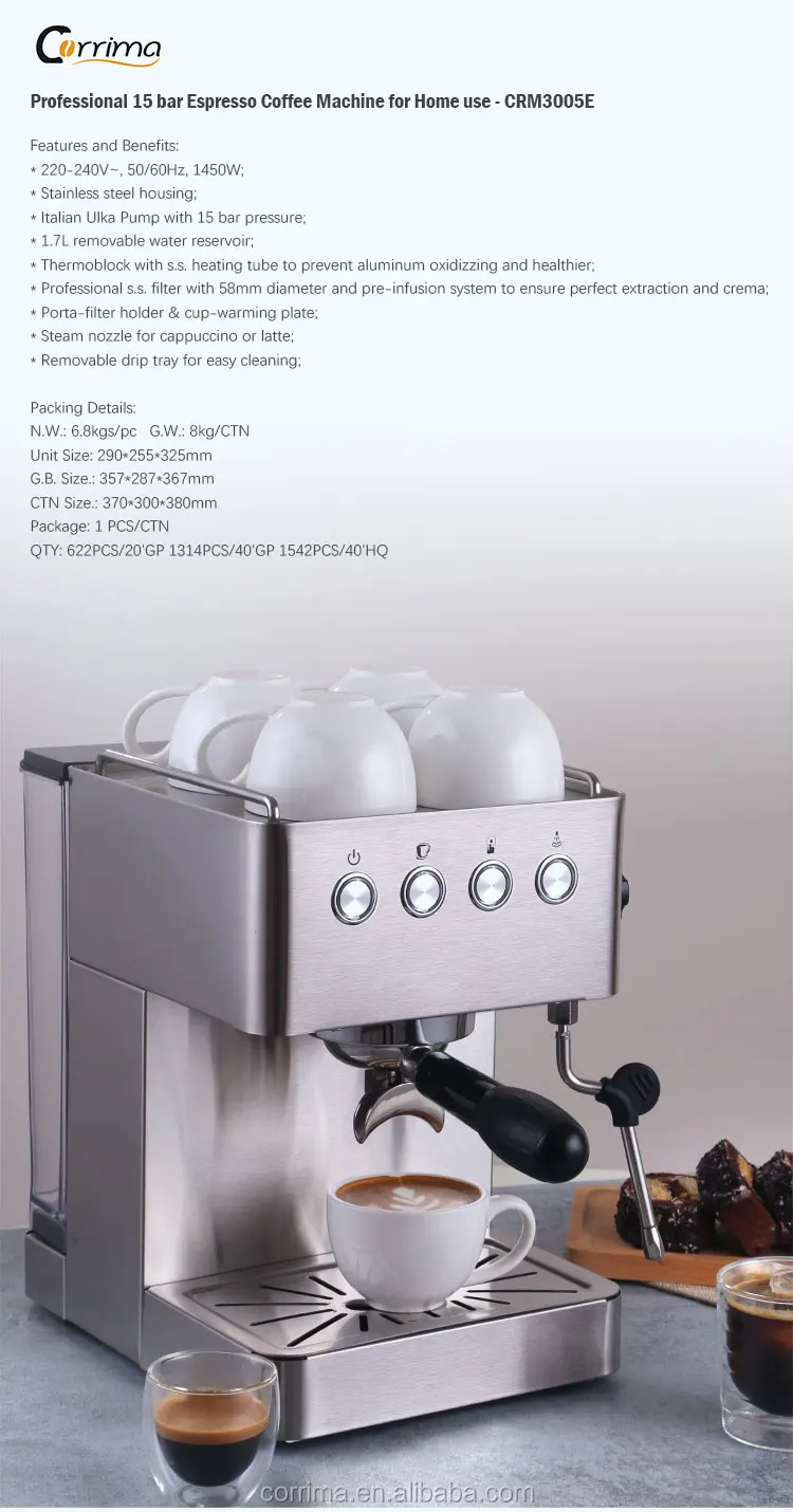 CRM-3005E Italian Espresso Machine Professional Coffee Maker For