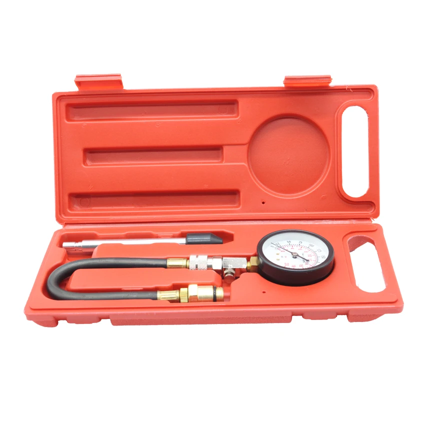 Professional Petrol Engine Cylinder Compression Test Tool Kit 0-300 PSI ...