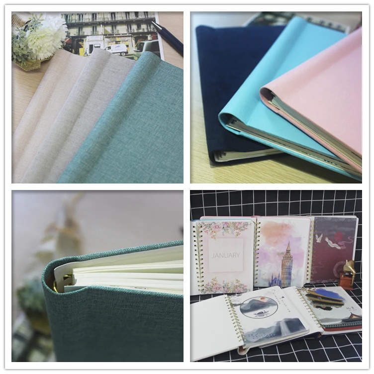 product-Dezheng-Chinese Style Linen Custom 2020 Planner Printing Notebooks Hardcover Invisible Spira-1