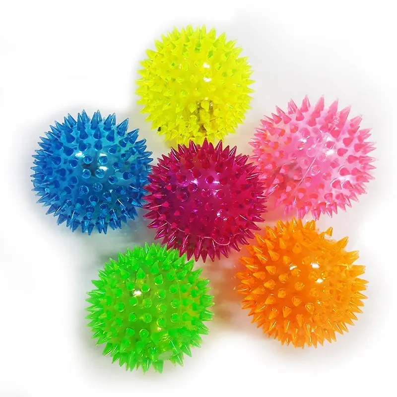 Funny Custom Squeeze Animal Caterpillar Flashing Spiky Puffer Ball For ...