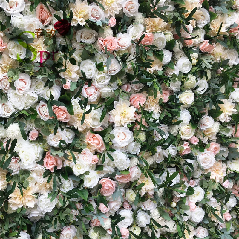 Spr Customized 3d Effects Mix Plant Flower Wall Mats Artificial Florals