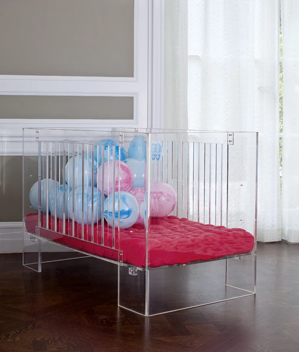 perspex baby cot