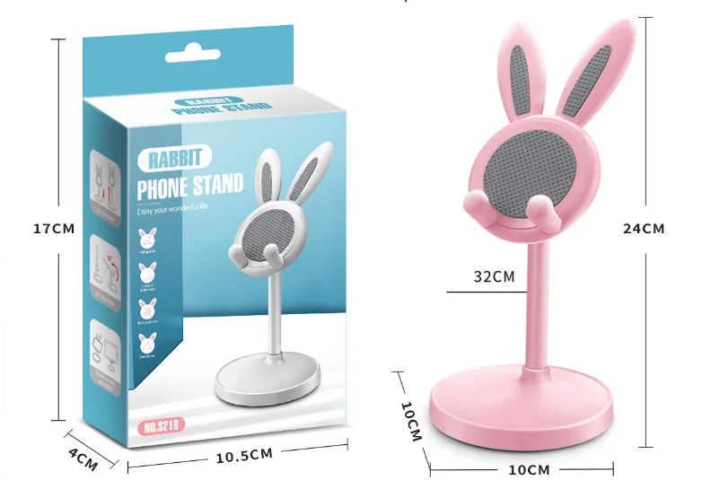 Rabbit Desktop Telescopic Adjustable Angle Lazy Bracket Mobile Phone ...