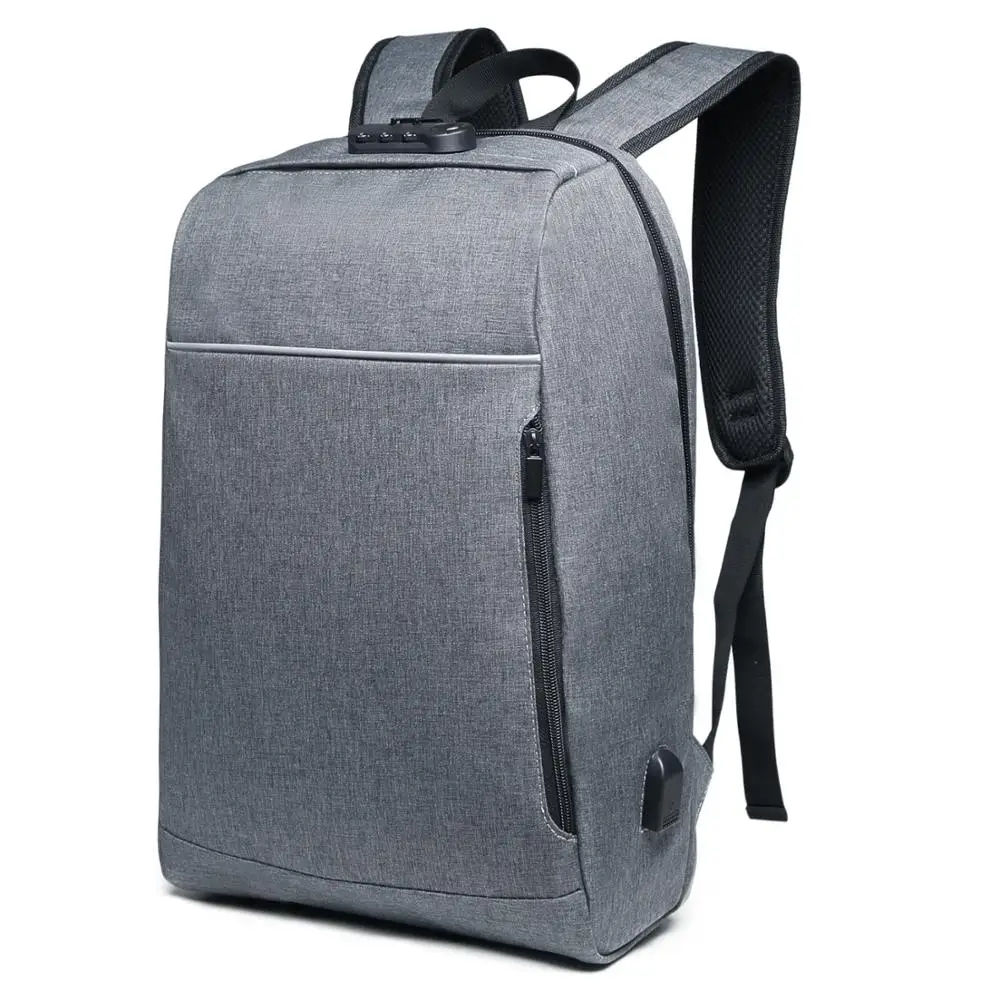 Fashion backpack for unisex school business bag laptop USB charger backpack