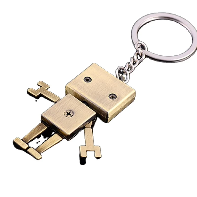 Creative Mobile Robot Cartoon Key Chain Pendant Metal Key Chain Wholesale  Foreign Trade - Buy Robot Key Chain,Cartoon Keychain,Metal Key Ring Product  on 