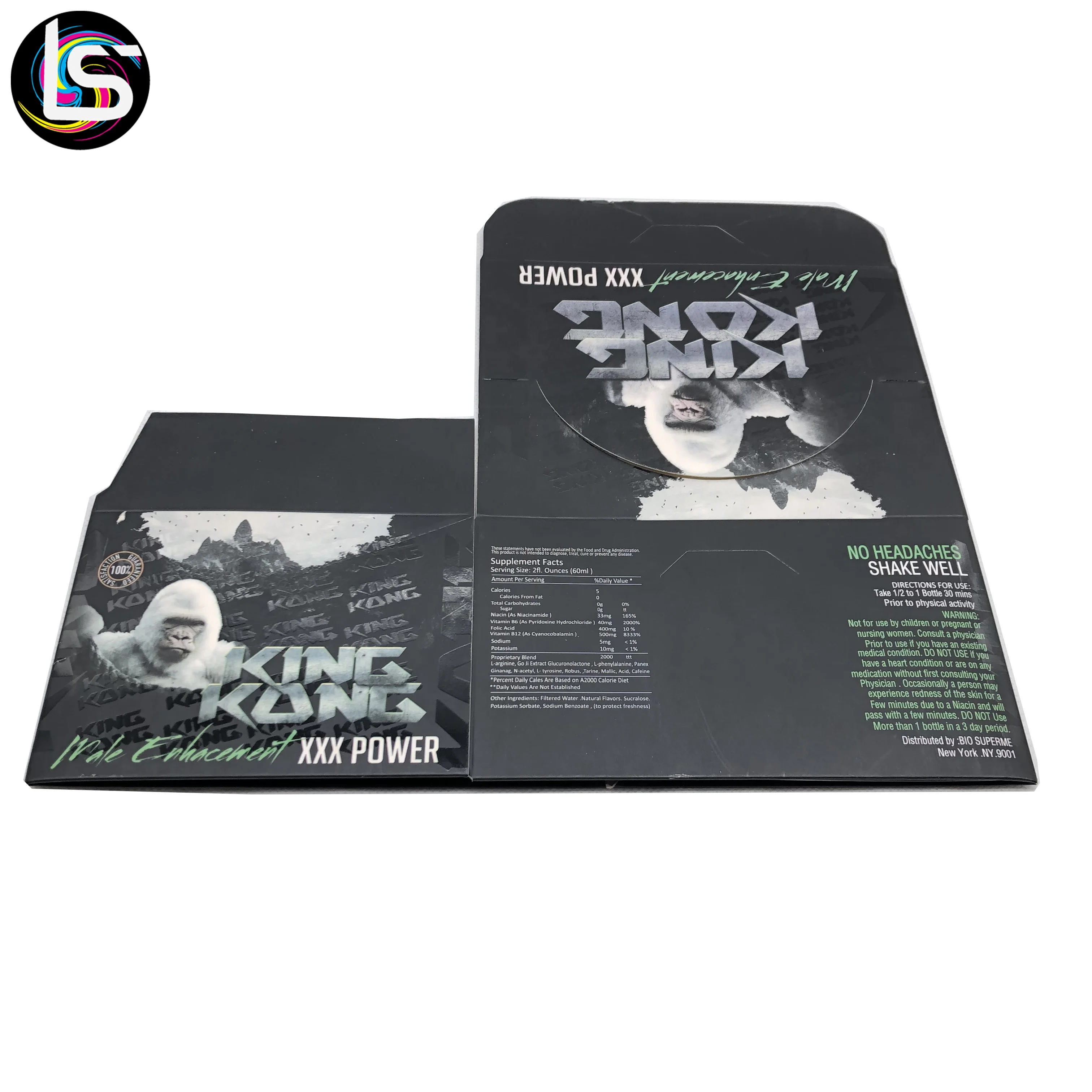 Black Horse Male Enhancement Pills Medicine Capsules Paper Packaging