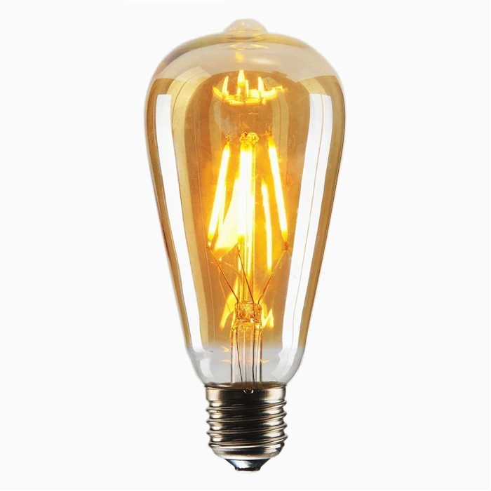 ampoule edison filament cob led bulb e27 5w dimmable st64 edison light bulb vintage