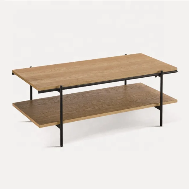 热销木质小茶几橡木贴面中密度纤维板茶几客厅家具