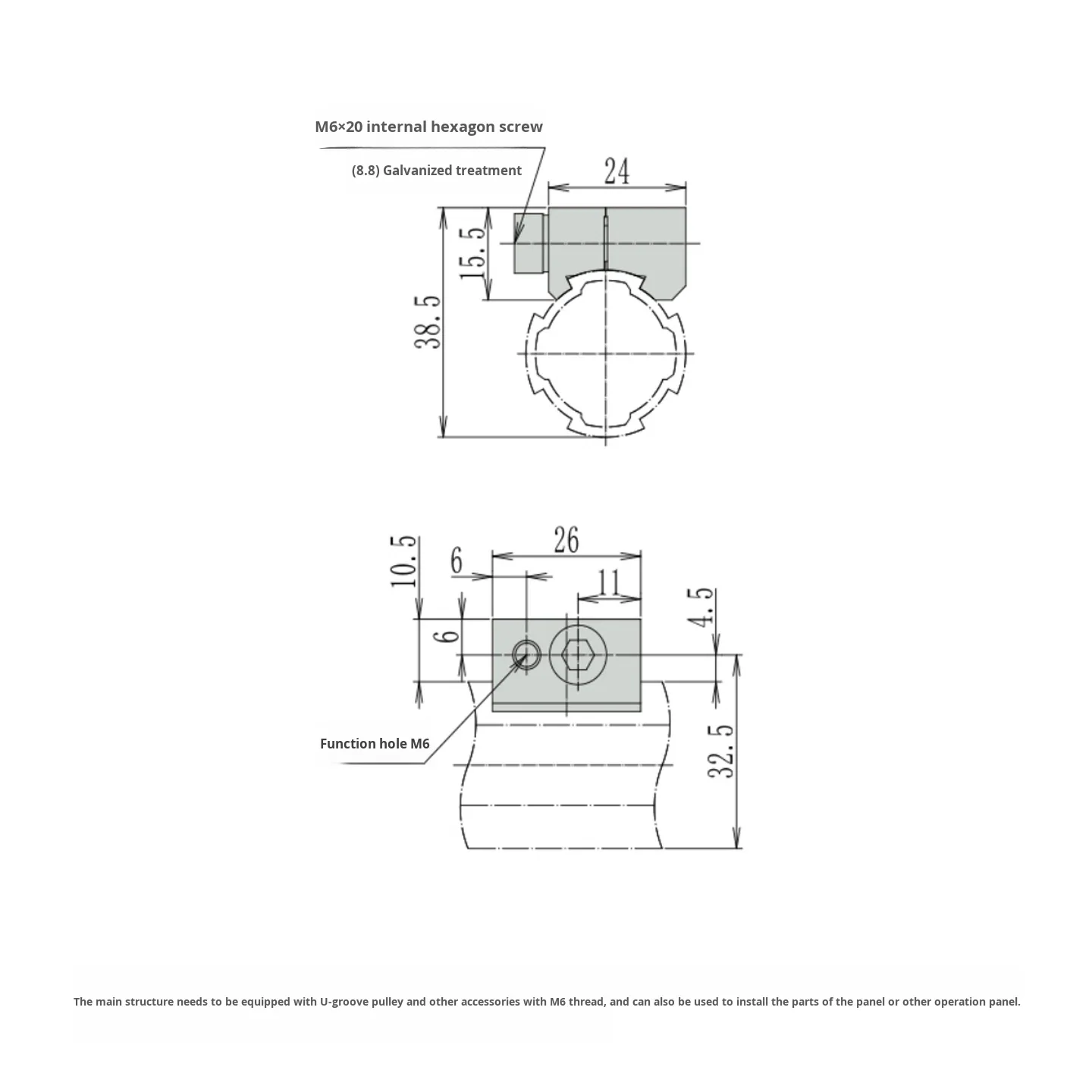 product functional accessories c third generation d28 aluminum alloy square shape lean pipe accessories profile aluminum tube connector-15