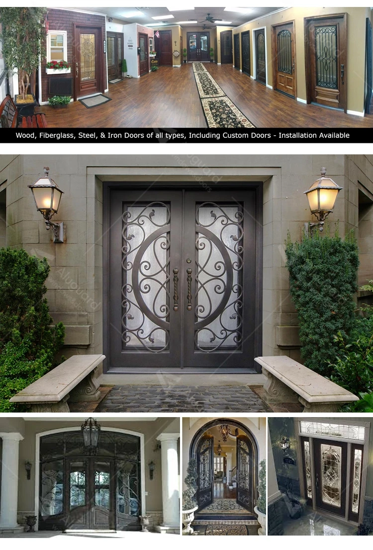 China Supplier For Nigeria Wrought Iron Double Door Gates Door Buy