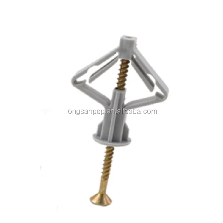 Manufacturers Supply Plastic Pe Winged Butterfly Toggle Anchor Hollow Wall Plug Hollow Brick
