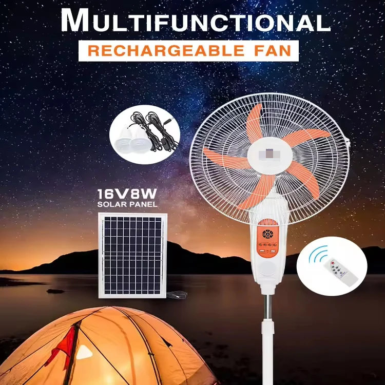 Control Solar Rechargeable Fan, LED, 18W, plastic - detail 12