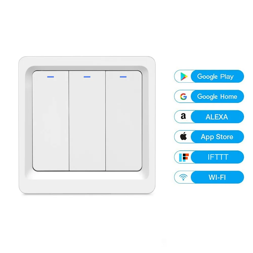 Tuya ZigBee Safe wall switch remote control support Amazon Alexa and Google assistant for EU standard - ANKUX.COM