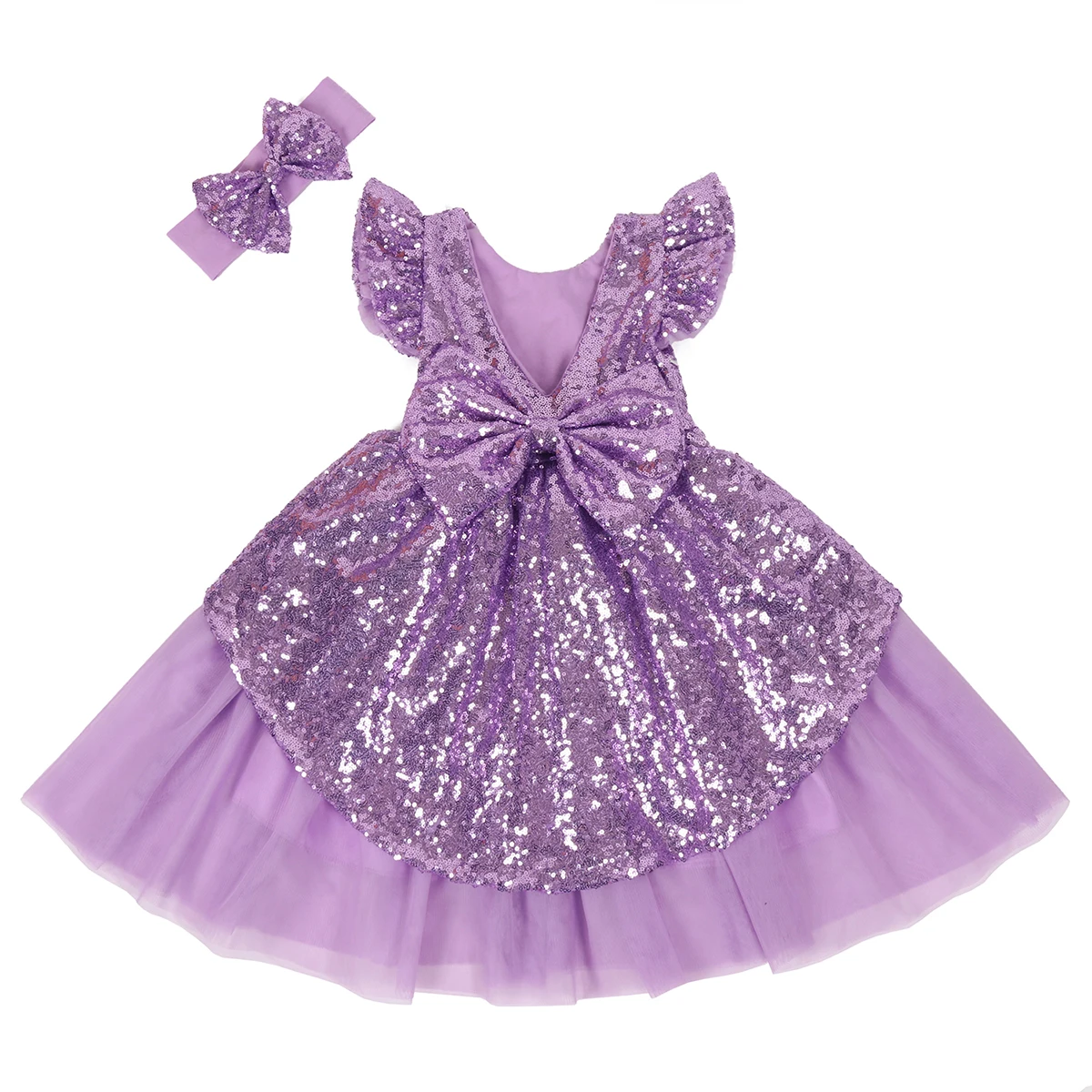 Kid Girls Sequin Dress Party Girls Wedding Boutique Tutu Dress For ...