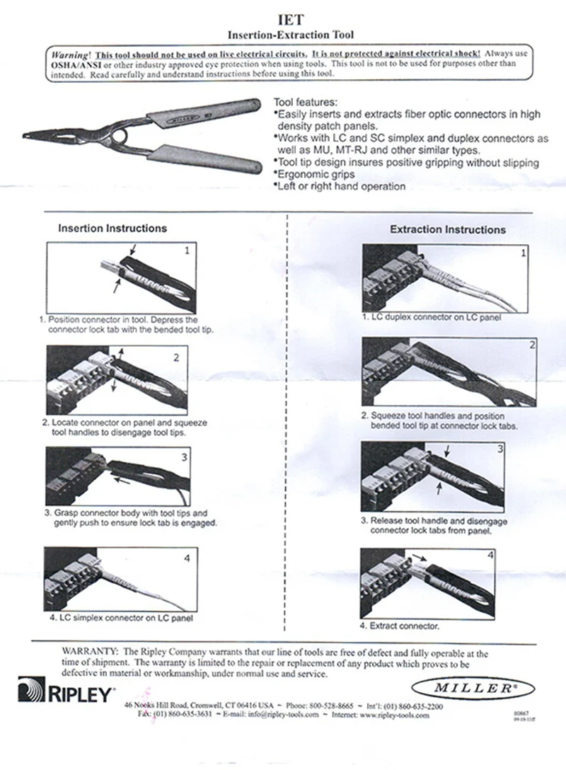 Fiber/copper Optic Connector Insertion&extraction Tool For Lc/sc/mu/mt-rj  Connectors - Buy Fiber Optic Connector Insertion Tool,Copper Optic  Connector Insertion Tool,Fiber Optic Connector Insertion&extraction Tool  Product on Alibaba.com