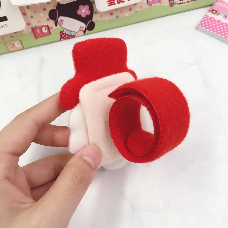 2019 Kids Party Cute Santa Elk Snowman Plush Light Up Led Christmas Slap Bracelet Wholesale