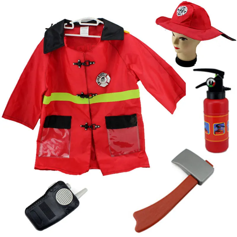 Fireman Sam Costume For Kids Carnival Halloween Costume For Girl Boy Christmas Party Dress