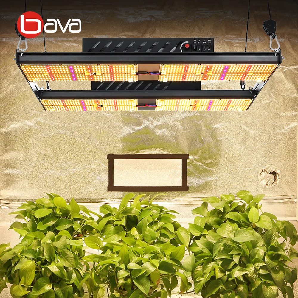 bava v4 480w uv full spectrum samsung 301h grow kit led cob light grow lights with red ir and uv switches