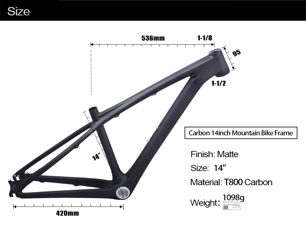 14 inch frame mountain bike