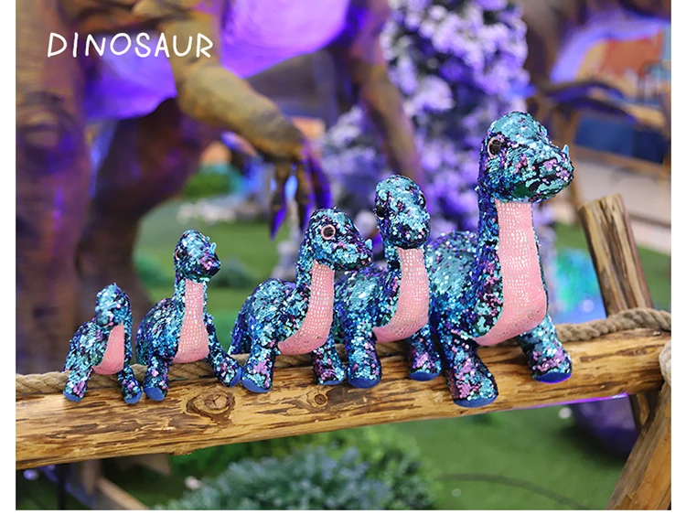 sequin dinosaur plush