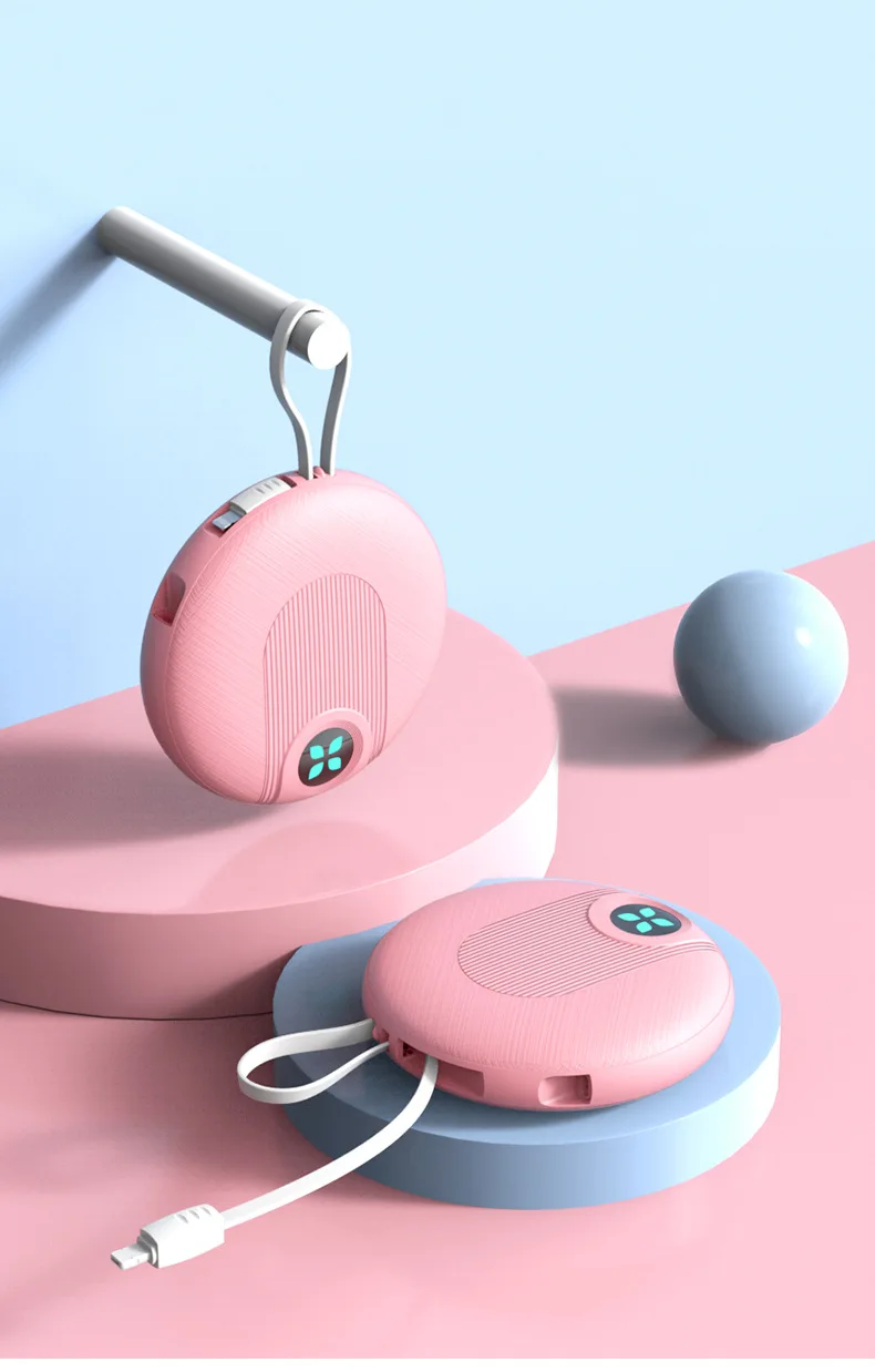 Portable Power Bank Chargers Cute Power Bank Round Shape With Power