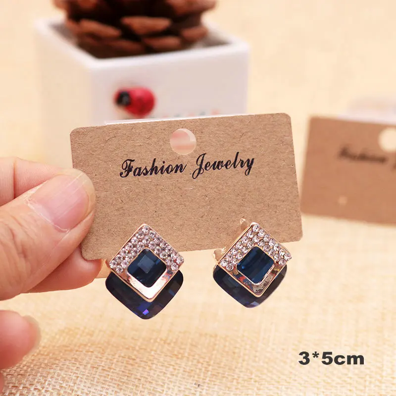 Custom Earring Display Cards 2x2 Size Stud Earrings Packaging
