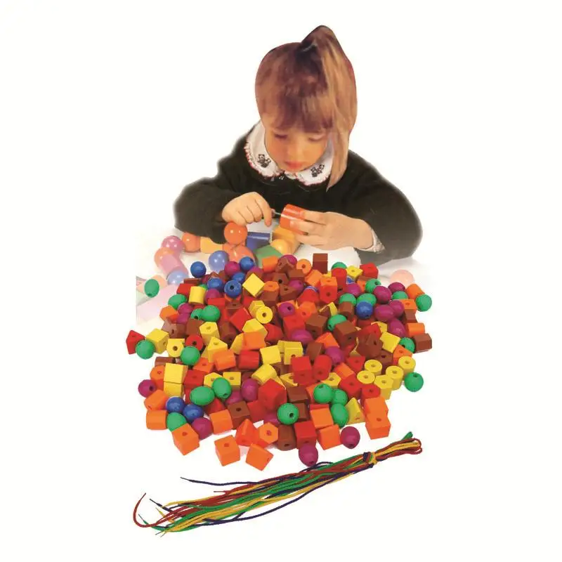 Preschool Children Strings Threading Toy Abs Plastic Bead Threading Toy