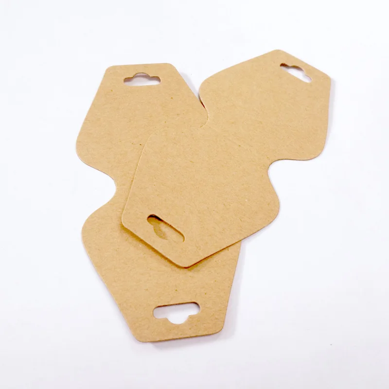 Custom Die Cut Folding Kraft Paper Header Card Jewelry Gift Display