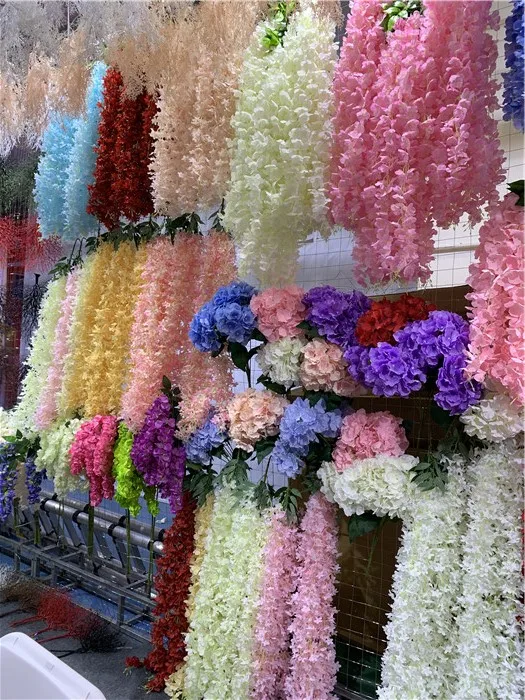 F1576 Factory Discount Wedding Decoration White Wisteria Flowers