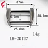 Handbag Decorative Strap Metal Buckle Accessories 25mm Screw Square Ring For Handbags