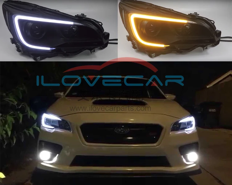 Upgraded Car Drl Led Daytime Running Light With Turn Signal For Subaru