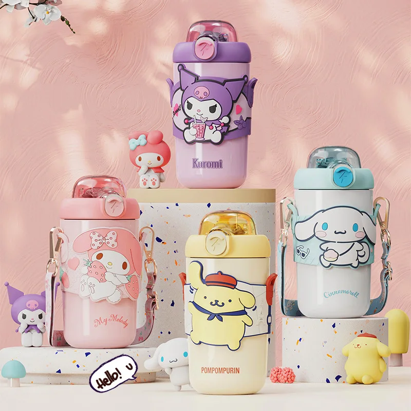 380ml Anime Sanrio Bottles Kawaii Water Cup Kuromi Cinnamoroll My ...