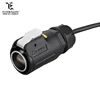 Round Shape PBT Housing Waterproof IP67 Electronic Components Cat5e RJ45 Connector