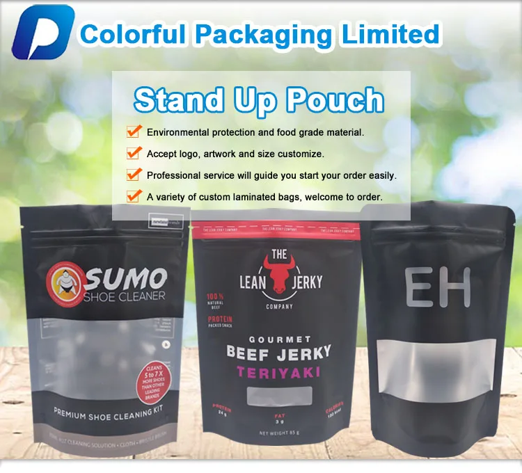 standing pouch black