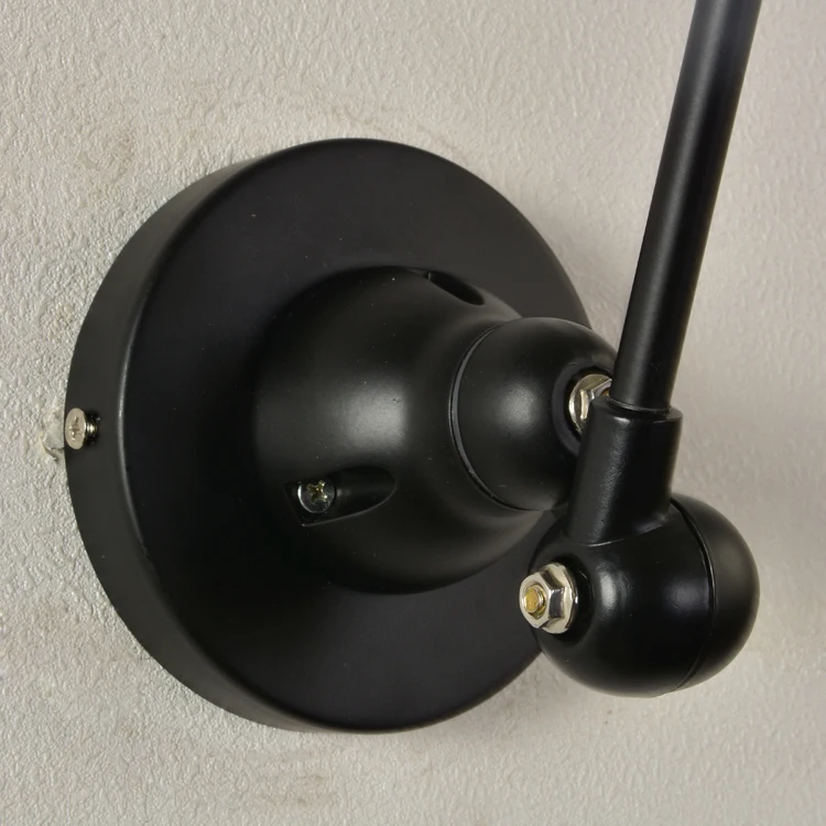 High Quality light fixtures industrial loft style lamp bedside E27 led wall light adjustable