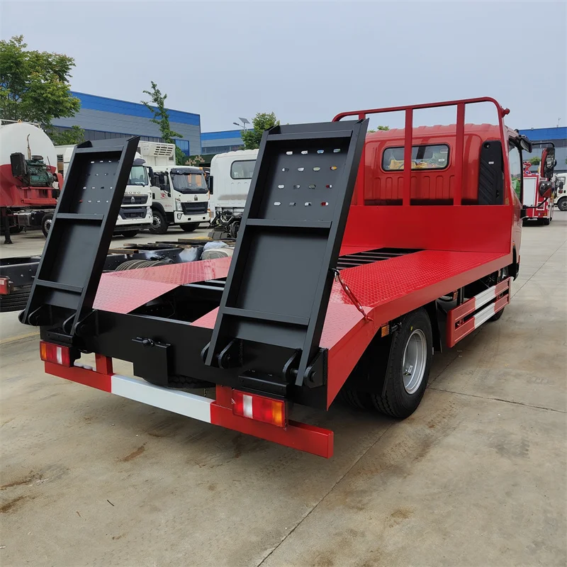 Sinotruk Howo 4x2 10 Ton Flatbed Truck For Delivery Excavator Or Other ...