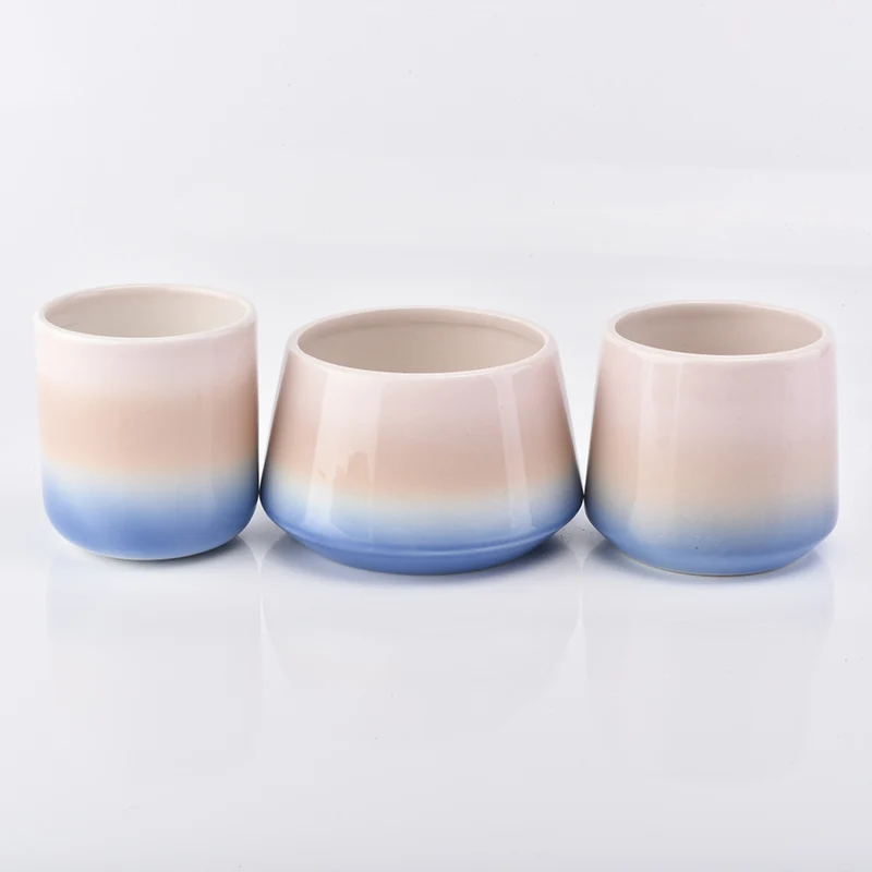 Wholesale Colorful Empty Ceramic Candle Jar