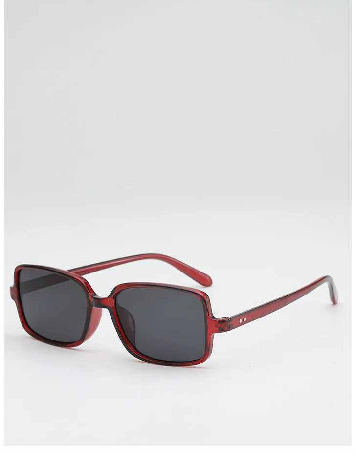2026 New Cross-Border Vintage Square Sunglasses European And American Fashion Simple Rivet Unisex Flat Lens UV400 Full_voghion.com