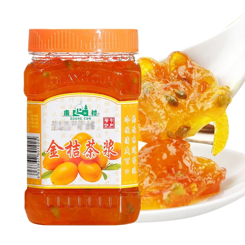 1kg Guangcun Kumquat Fruit Jam For Drinks Or Bubble Tea Buy Kumquat Jam,Fruit Jam,Bubble Tea