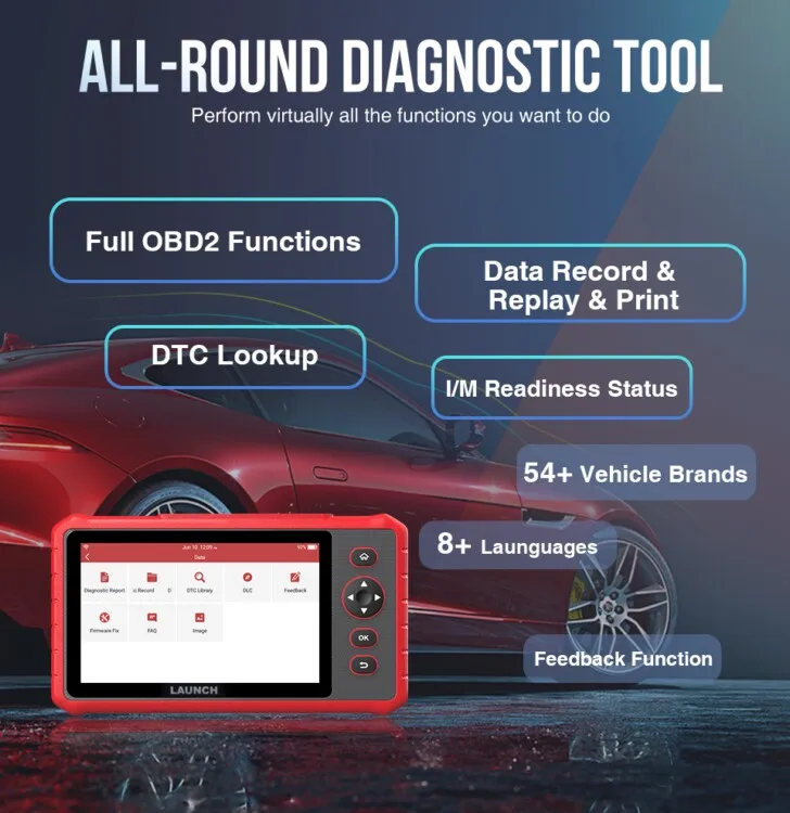 Workshops and DIYers Option LAUNCH CRP909X OBD2 Car Scanner Full Systems Diagnostic Tool