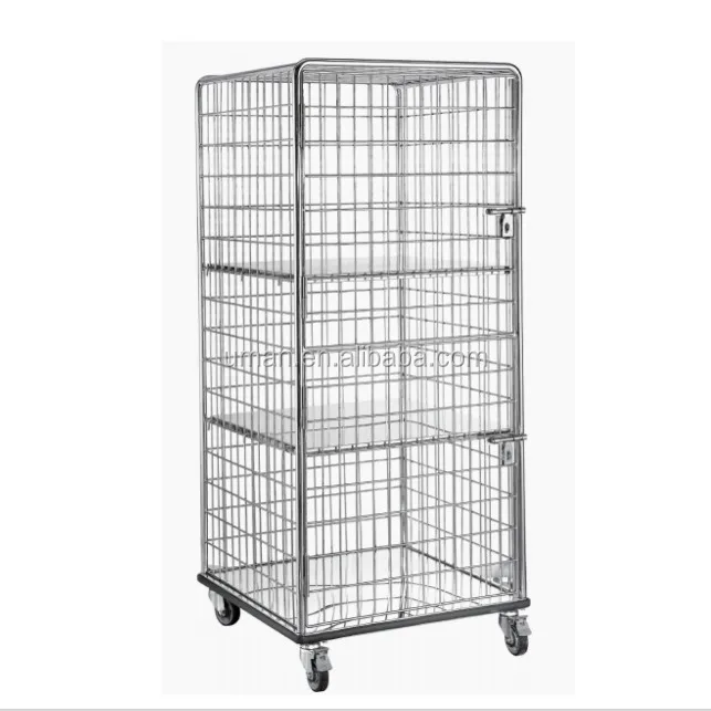 Hotel Housekeeping Laundry Linen Storage Cart/linen Cage Trolley