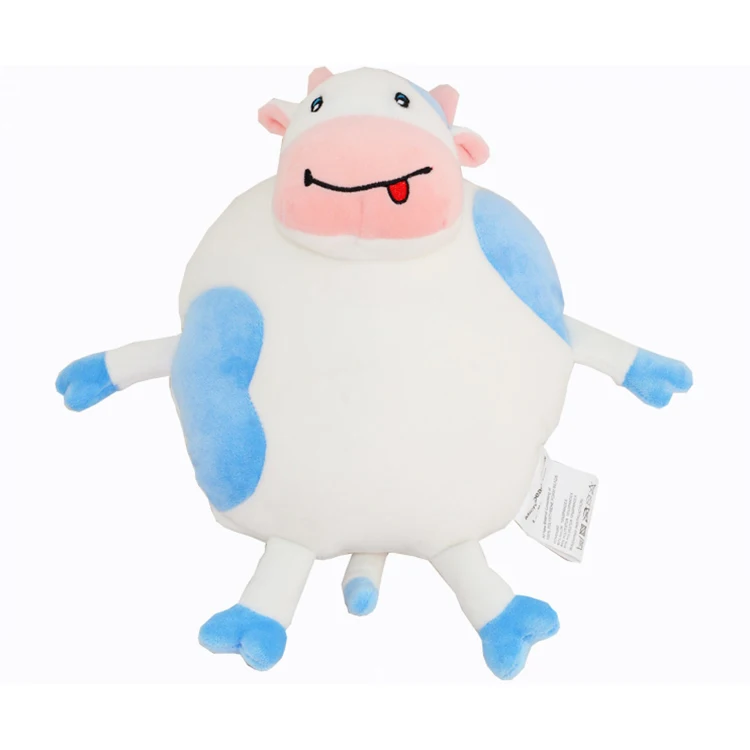 工厂定制牛枕头批发超级可爱奶牛毛绒枕头