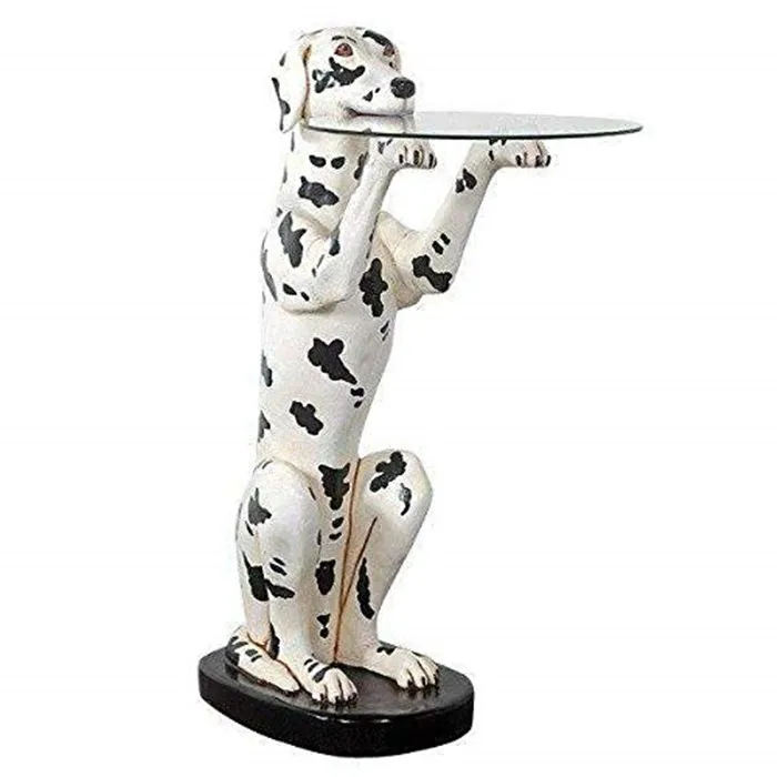 Polyresin/resin Butler Statues Animal Butler Dog Dalmatian Prop Decor Resin Statue Buy Resin