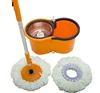 Twist handle type 360 easy spin mop with two microfiber mop refills