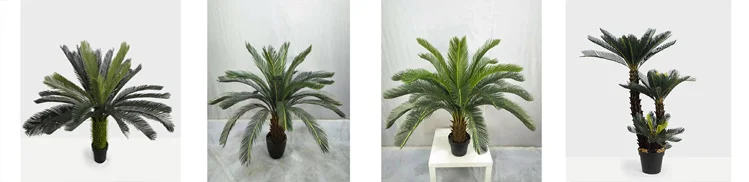 48cm height with 20pcs leaves mini indoor decorative artificial sago cycas revoluta plant palm tree,  cycas artificial