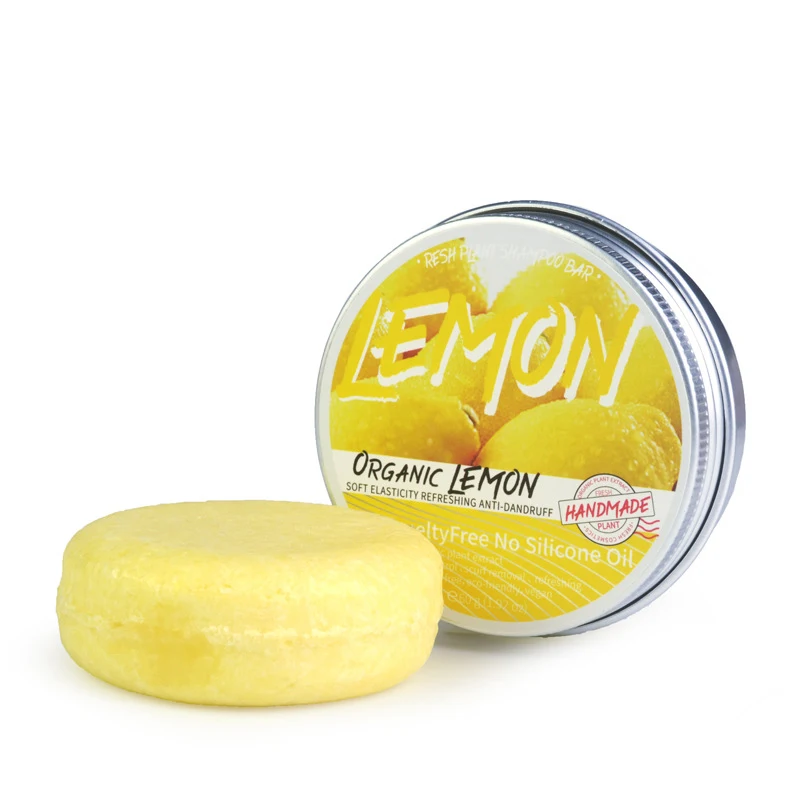 wholesale vegan lemon oil-control hair shampoo bar solid soap