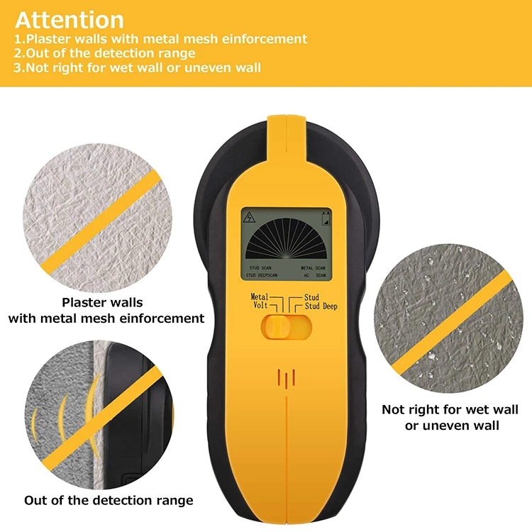 Th112 Stud Finder And Voltage Detector And Ac Live Wire Detector With